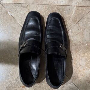 Men's Black Leather Loafers Salvatore Ferragamo